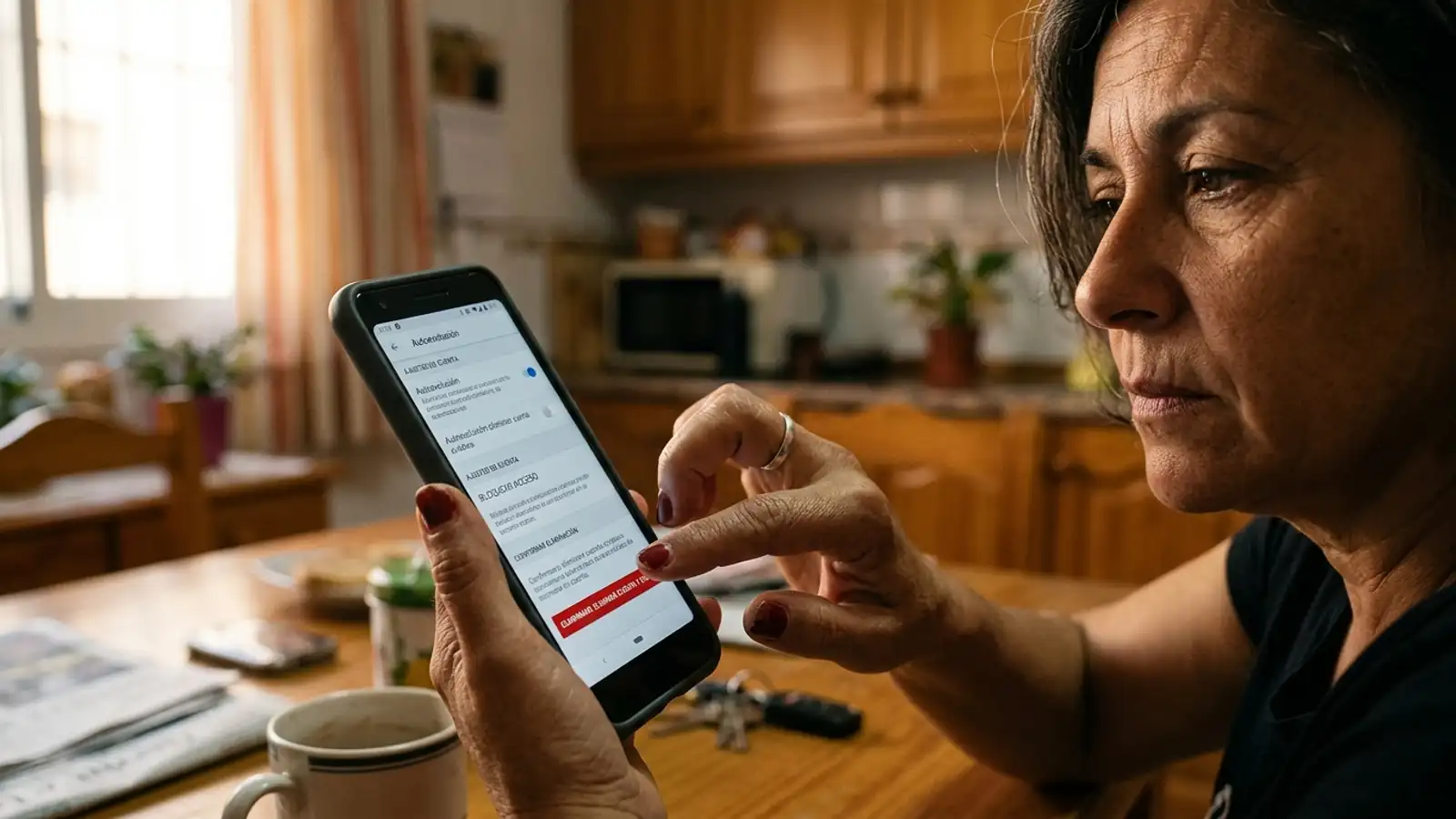 Persona tomando la decisión de inscribirse en el RGIAJ desde el portal de la DGOJ en su ordenador