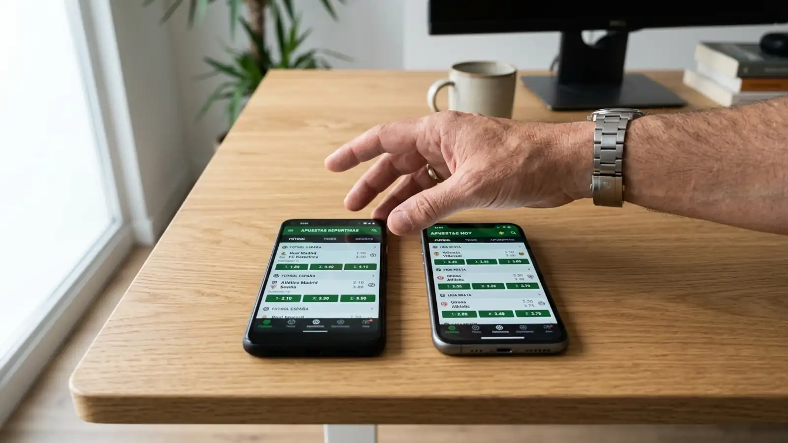 Comparativa visual de las interfaces de bet365 y bwin en dispositivos móviles