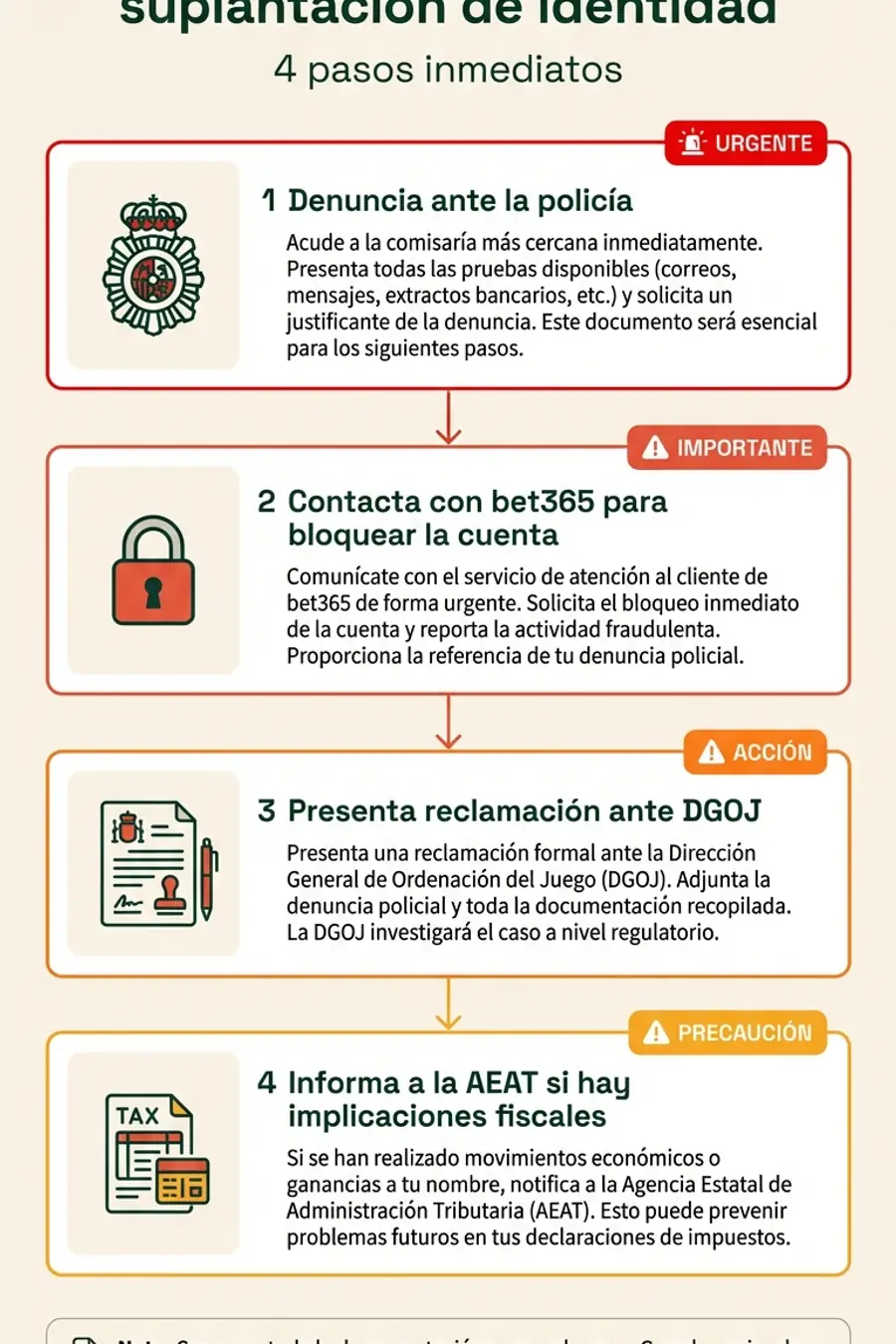Infografía: plan de acción ante suplantación de identidad